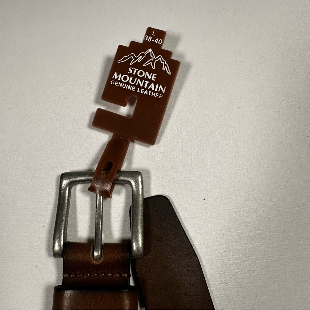 Stone Mountain Men’s Brown Genuine Leather Belt L 38-40 - Picture 3 of 3